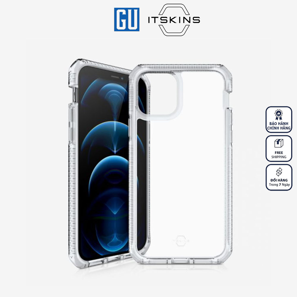 Ốp lưng Itskins Supreme Mag Clear iPhone 13 Pro Max, công nghệ chống sốc quân đội, kháng khuẩn IMPACTHANE