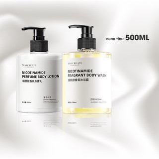 Combo Sữa tắm trắng da Nicotinamide hương nước hoa và dưỡng thể