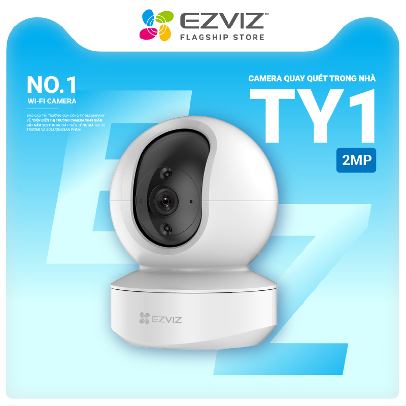 Camera WI-FI EZVIZ TY1 Trong Nhà 1080P, Quay Quét 360 Độ, Đàm Thoại 2 Chiều,