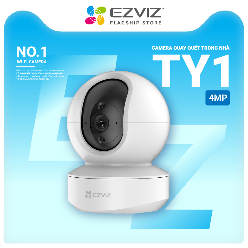 Camera WI-FI Trong nhà EZVIZ TY1 4MP 2K (Nâng cấp từ C6N), Đàm Thoại 2 Chiều, Theo Chuyển Động Thông Minh