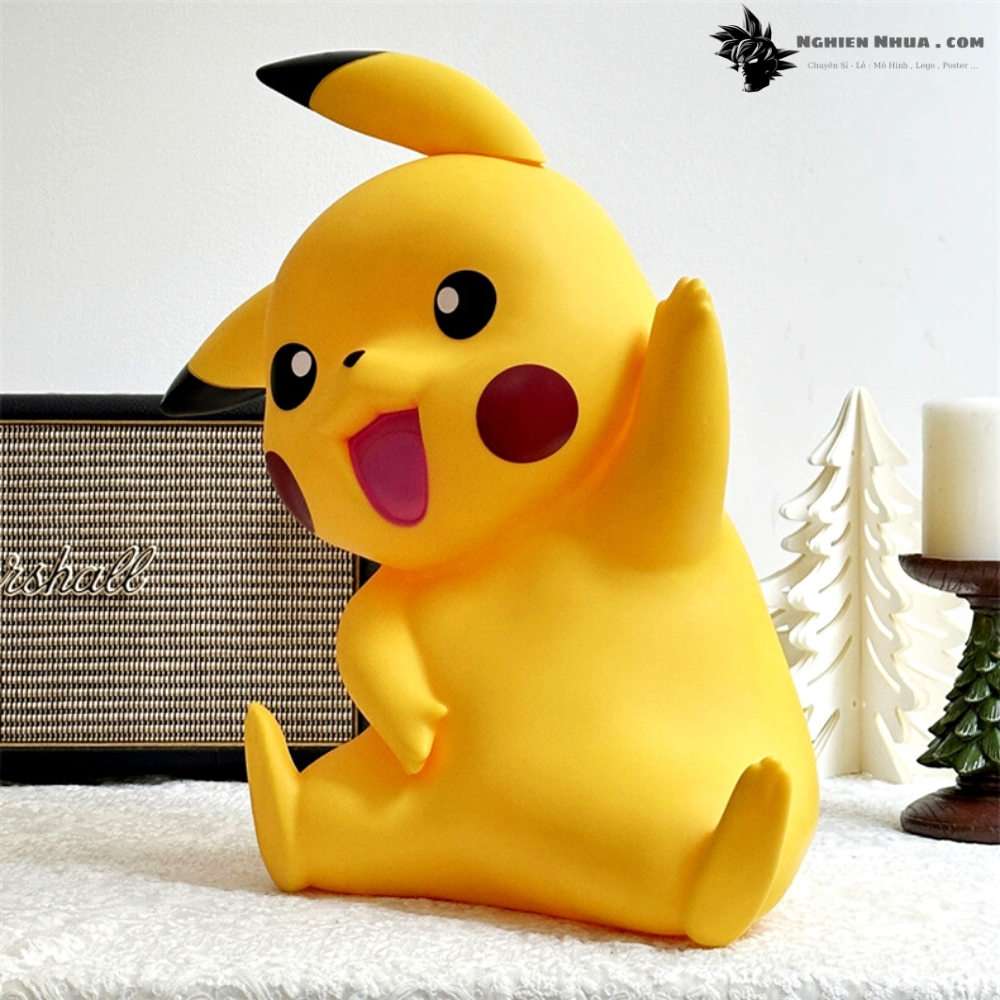 Mô Hình đồ chơi - Pikachu khổng lồ siêu cute - đi kèm 2 tai thay thế - cao 33cm nặng 1.6kg - Pokemon - Bộ Pokemon