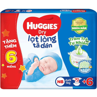 Tã dán sơ sinh huggies NB/S54+6