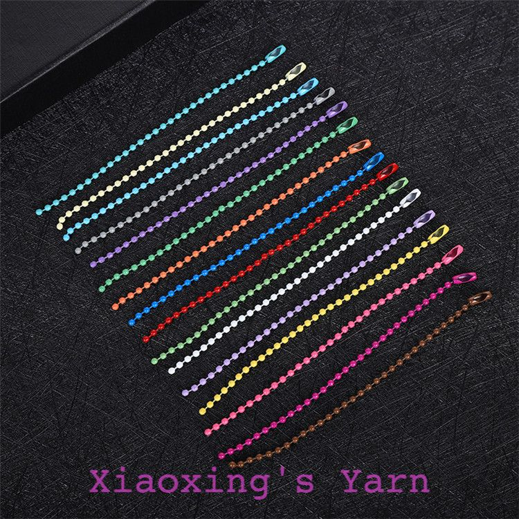 Set 5 móc khoá dây bi - Chuỗi dây móc hạt cườm màu sắc làm thủ công DIY | Xiaoxing's Yarn