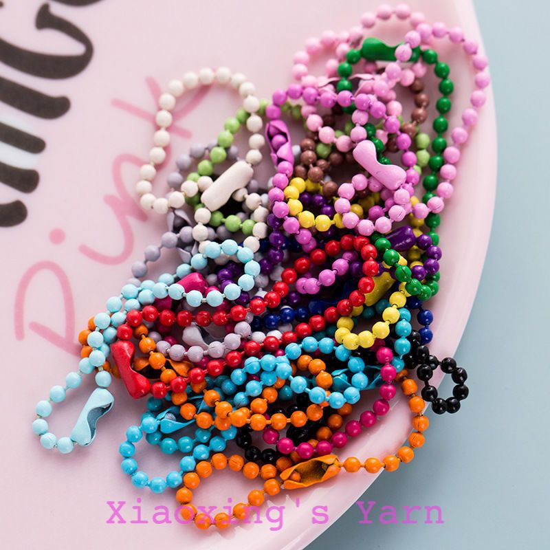 Set 5 móc khoá dây bi - Chuỗi dây móc hạt cườm màu sắc làm thủ công DIY | Xiaoxing's Yarn