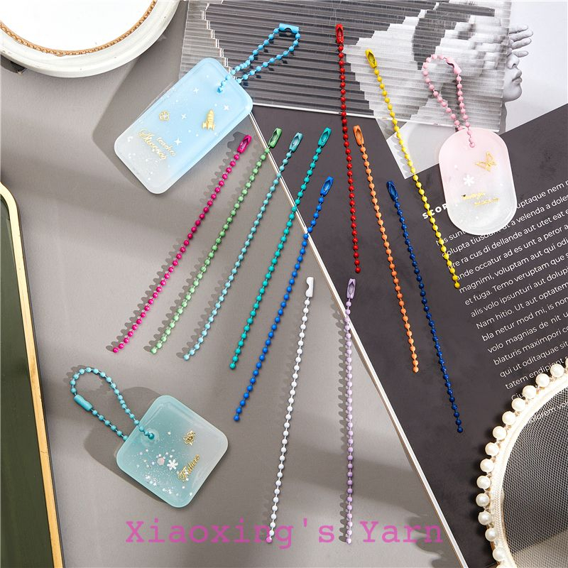 Set 5 móc khoá dây bi - Chuỗi dây móc hạt cườm màu sắc làm thủ công DIY | Xiaoxing's Yarn