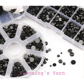  Mắt thú dán mắt thú bông búp bê đan móc đủ size màu đen thủ công | Xiaoxing's Yarn 