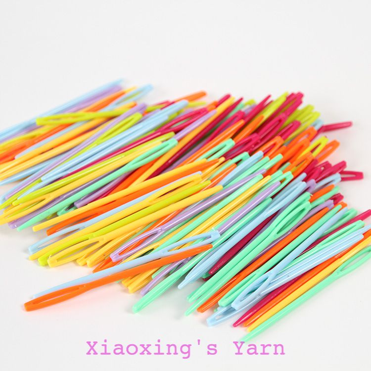 5 cây kim khâu len bằng nhựa 7-9cm cơ bản trong đan móc nhiều màu sắc DIY | Xiaoxing's Yarn