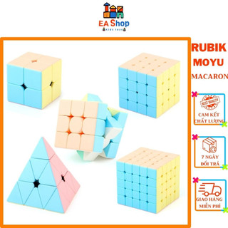 Đồ chơi Rubik MoYu Macaron 2x2 3x3 4x4 5x5 Pyraminx Rubik Biến Thể Stickerless