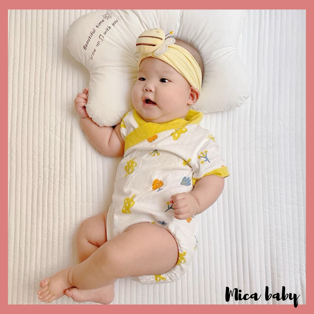 Băng đô hình ong dễ thương che thóp cho bé, băng đo thun gân gắn hình thú cho trẻ em BD77 Mica baby