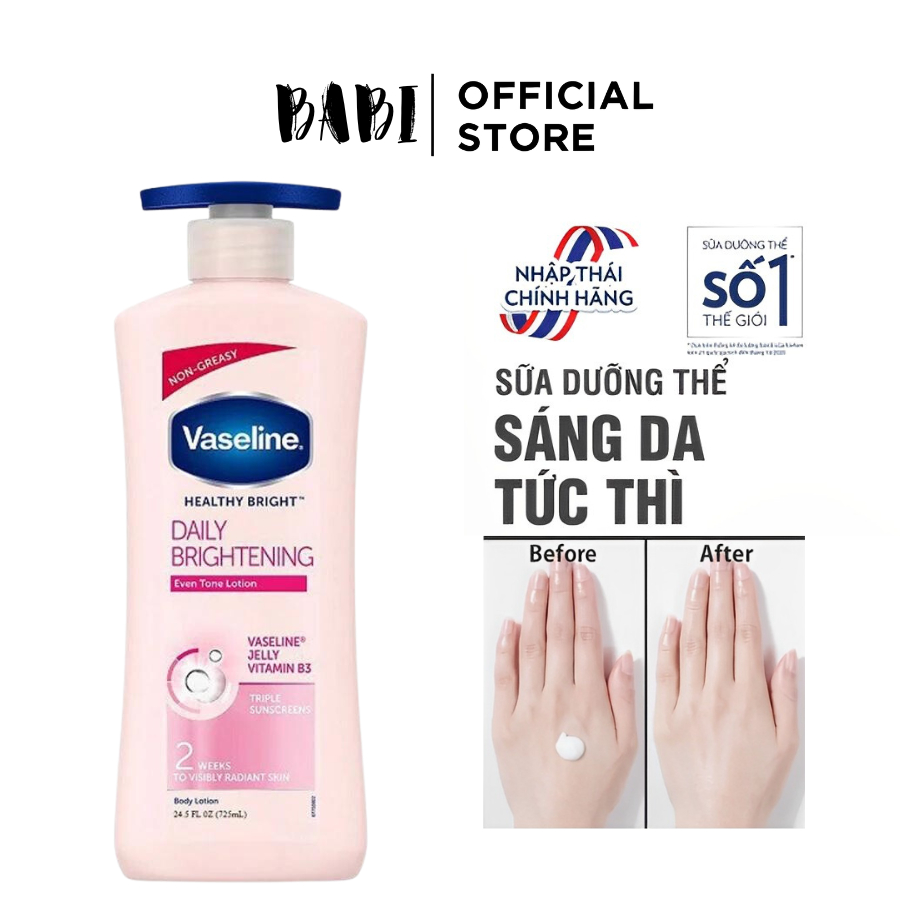 Sữa Dưỡng Thể Vaseline Healthy Bright 725ml DATE MỚI