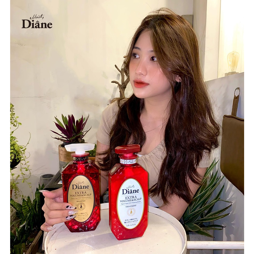 Combo Gội Xả sữa tắm hộ trợ mọc tóc & làm phồng tóc Moist Diane Extra Volume & Scalp-450mlx2