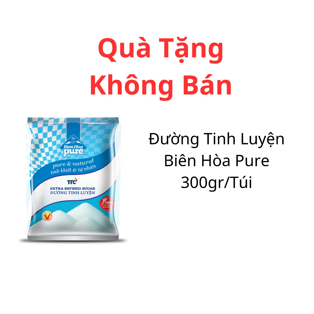 Hàng tặng không bán- Đường Tinh Luyện Biên Hòa Pure 300gr/túi