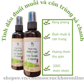 Tinh dầu sả chanh, xua đuổi muỗi và côn trùng chai 100ml