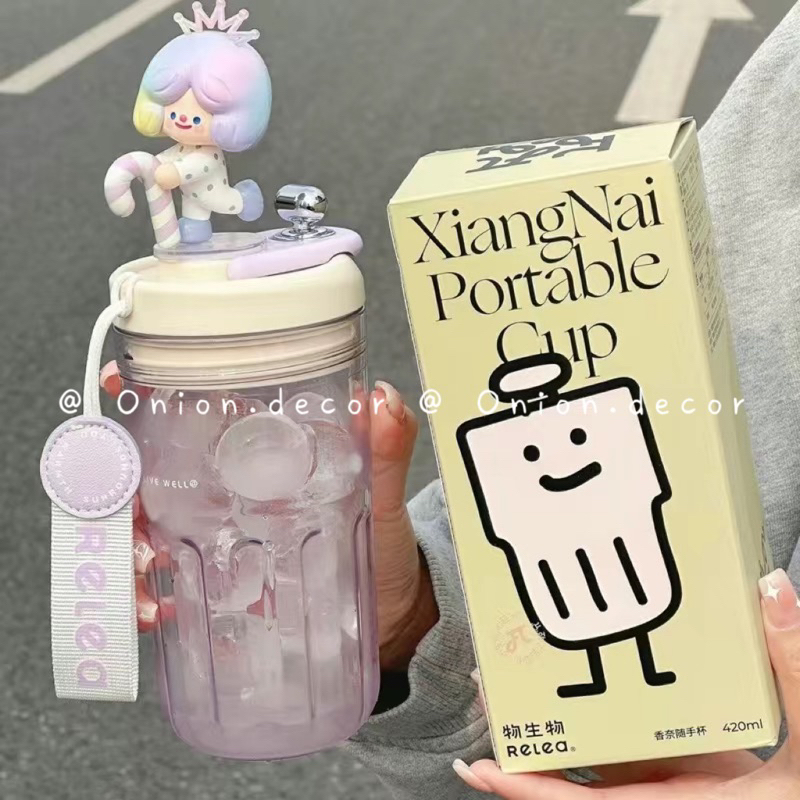 Bình đựng nước nhựa tritan an toàn màu pastel