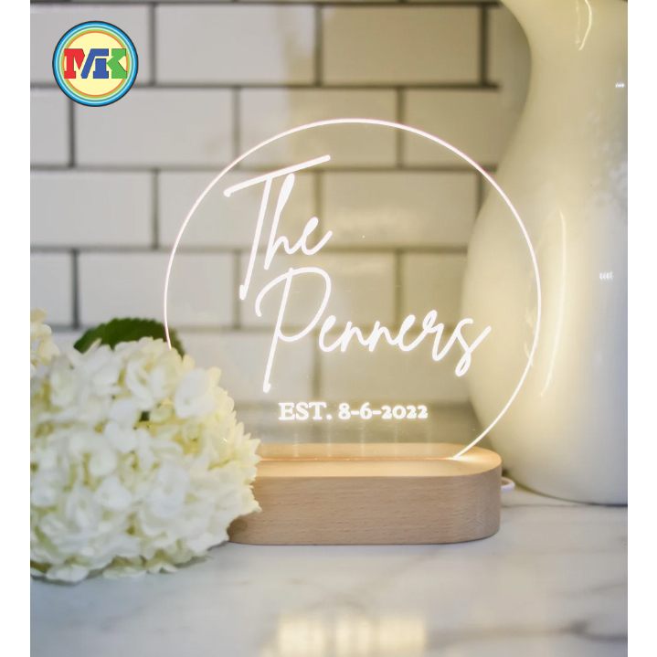 Đèn Ngủ Khắc Tên Theo Yêu Cầu - Trang Trí Phòng - Quà Tặng Chàng Nàng Người Yêu Vợ Chồng Gia Đình Bạn Bè KH23