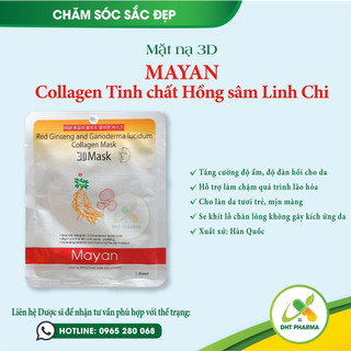 Mặt nạ mayan 3d colagen hồng sâm linh chi