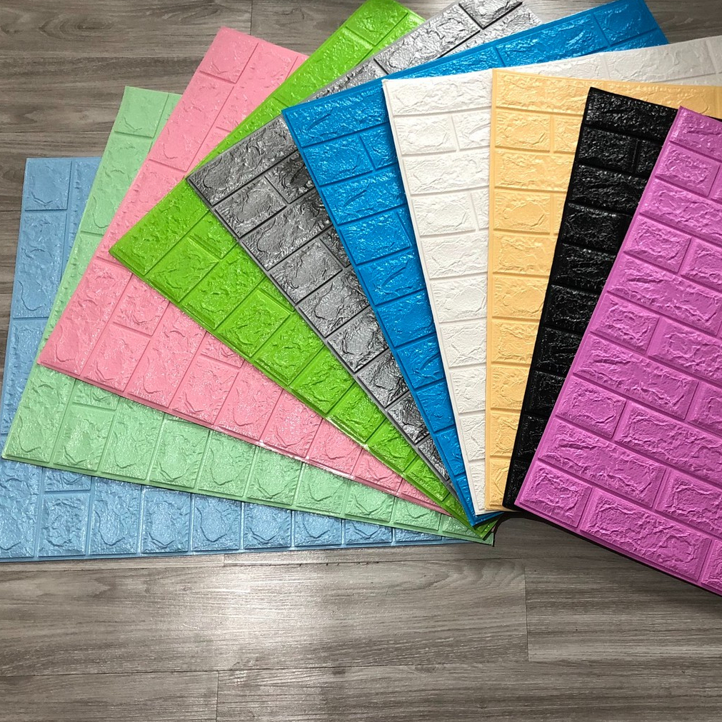 Xốp dán tường Giả gạch 3D Khổ Lớn 70x77cm đủ màu loại 1 2023
