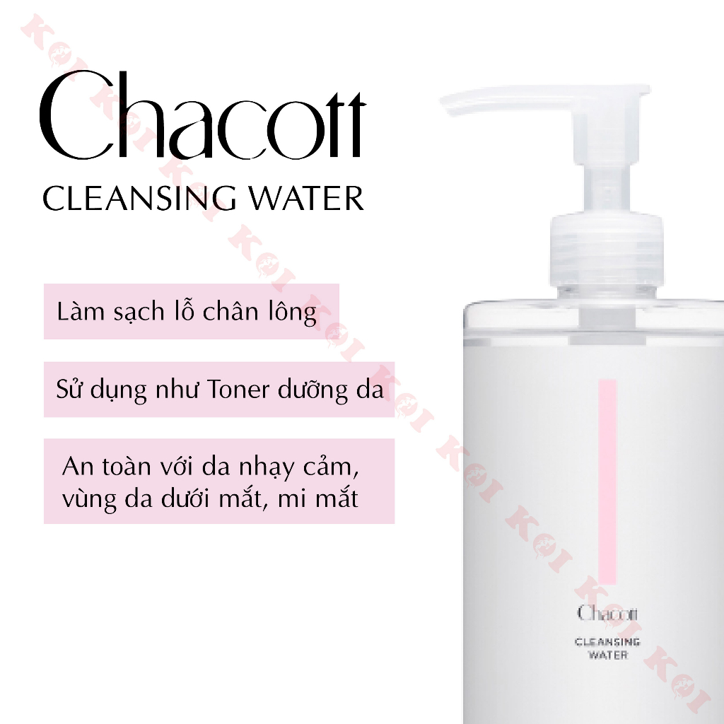 Nước tẩy trang Chacott for Professionals 500ml làm sạch dịu nhẹ cho mọi làn da đặc biệt da nhạy cảm và da mụn Nhật Bản