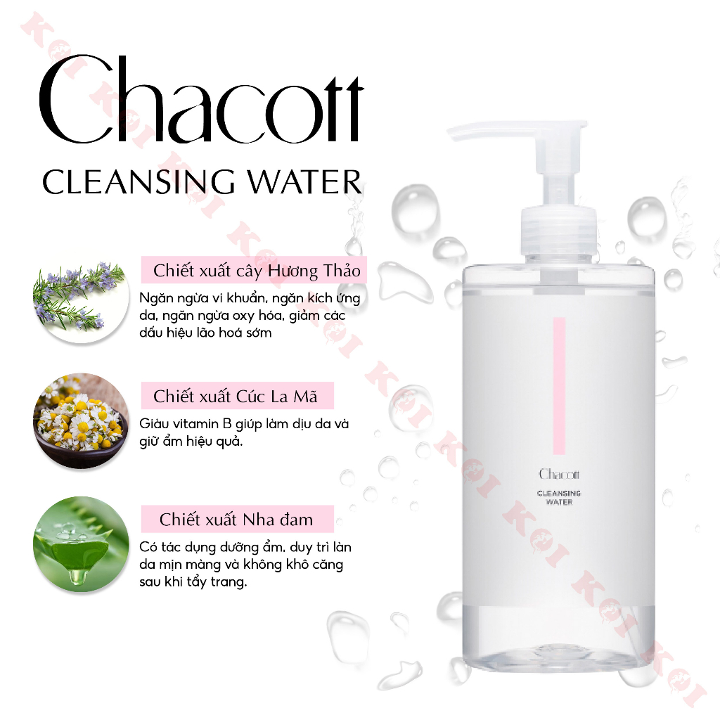 Nước tẩy trang Chacott for Professionals 500ml làm sạch dịu nhẹ cho mọi làn da đặc biệt da nhạy cảm và da mụn Nhật Bản