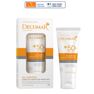 [NEW] Combo DECUMAR ADVANCED [Gel ngừa mụn, gel rửa mặt kiềm nhờn, kem chống nắng] (Decuma, dercuma, dercumar, advance]