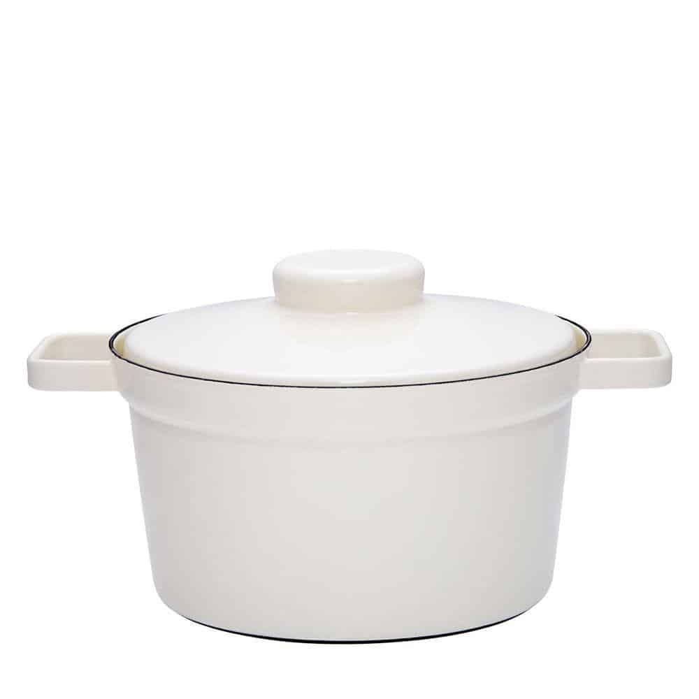 Nồi Thép Tráng Men Riess Aromapots Pure White An Toàn Với Lò Nướng, Phù Hợp Với Nhiều Loại Bếp