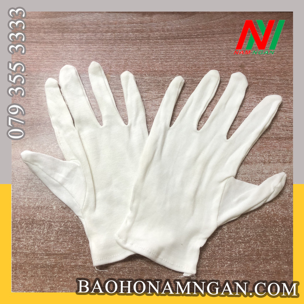 Găng tay cotton trắng dùng cho lễ tân, diễu hành, duyệt binh