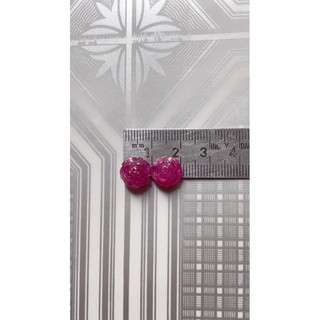Hoa mẫu đơn ruby trang trí mặt dây hoặc nhẫn