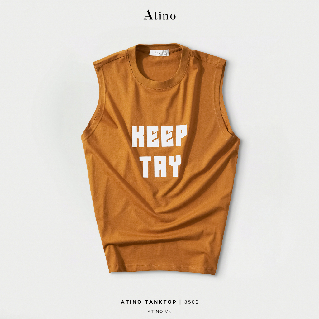 Áo Tank Top Ba Lỗ Nam KEEP ATINO Chất 100% Cotton Thoáng Mát form Slim-Fit TT3.3502