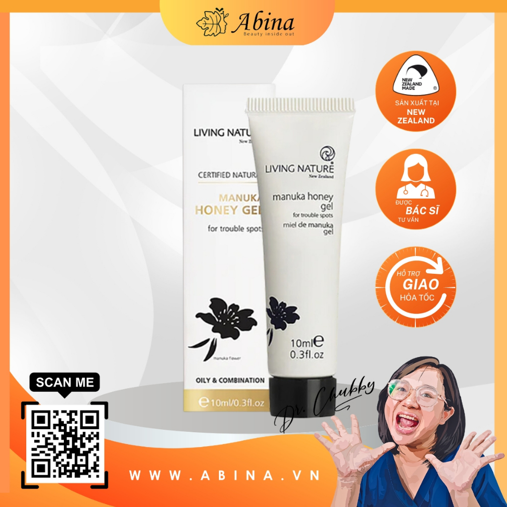 Gel Manuke Diệt Mụn Ẩn Living Nature Manuka Honey Gel - Dr Chubby