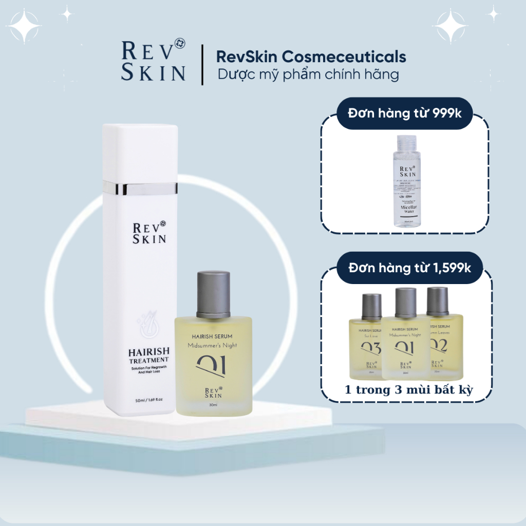 Combo Dưỡng Tóc RevSkin Hairish Serum 01 + Mọc tóc RevSkin Hairish Treatment