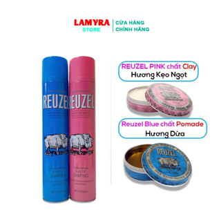 Combo gôm sáp vuốt tóc tạo kiểu Reuzel nam chính hãng, gôm sáp lợn hồng xanh