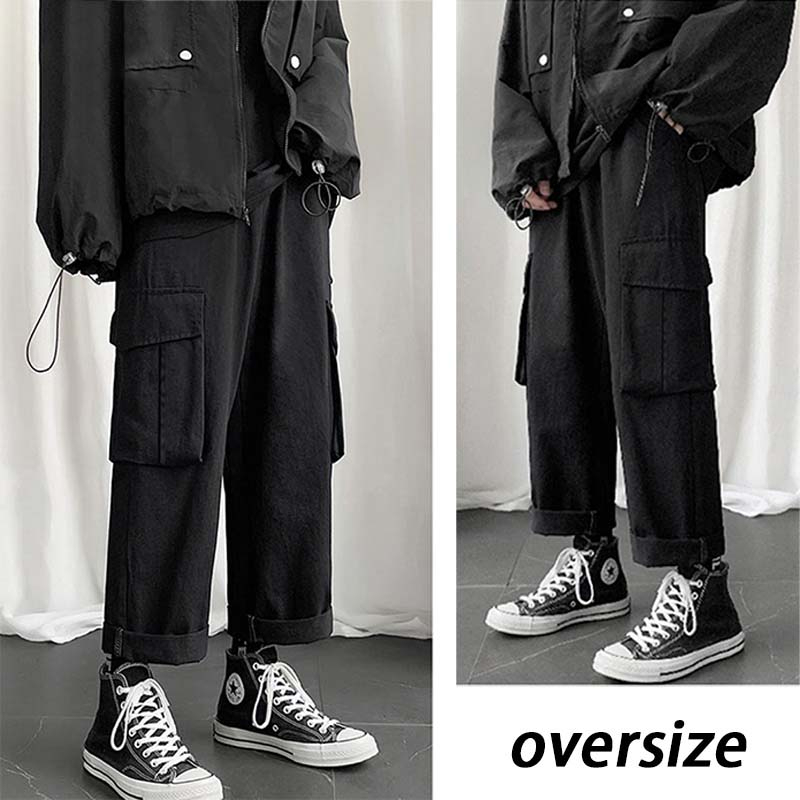 quần túi hộp Nam nữ quần nam baggy quần đen Quần Dài Lưng Thun Cạp Chun Dáng Suông Kaki Nam Nữ Ulzzang bigsiz