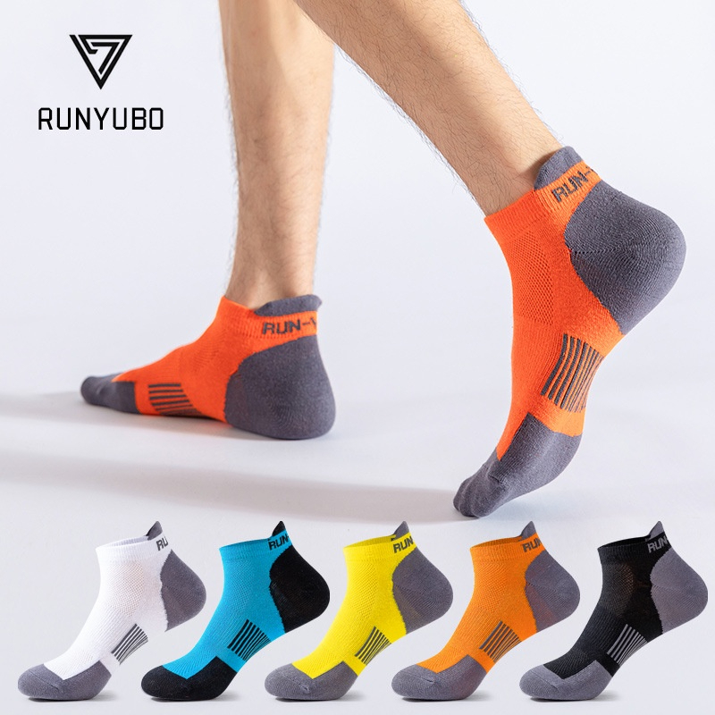 Combo 5 Đôi Tất Chạy Bộ Thể Thao RunYubo, Tất Chuyên Dụng Chạy Hàng Chính Hãng - Thoáng Khí Êm Chân