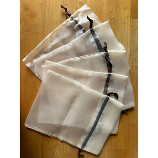 Túi rút voan màu cà phê sữa size 22x29cm