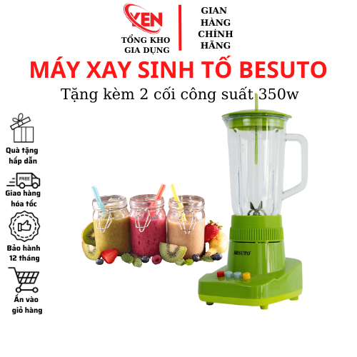 Máy xay sinh tố besuto 2 cối công xuất 350w hàng chính hãng BH 12 tháng