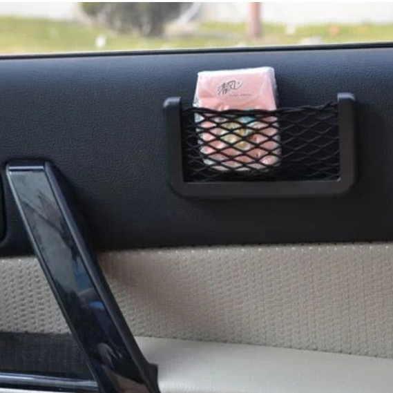 Túi lưới dán xe đựng đồ đa năng gắn thành xe oto by Chất