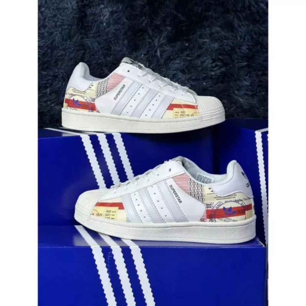 Giày thể thao Adidas clover SUPERSTAR Kentaro Okawara - Giày sneakers Adidas mũi sò nam nữ bản mới nhất Full box bill