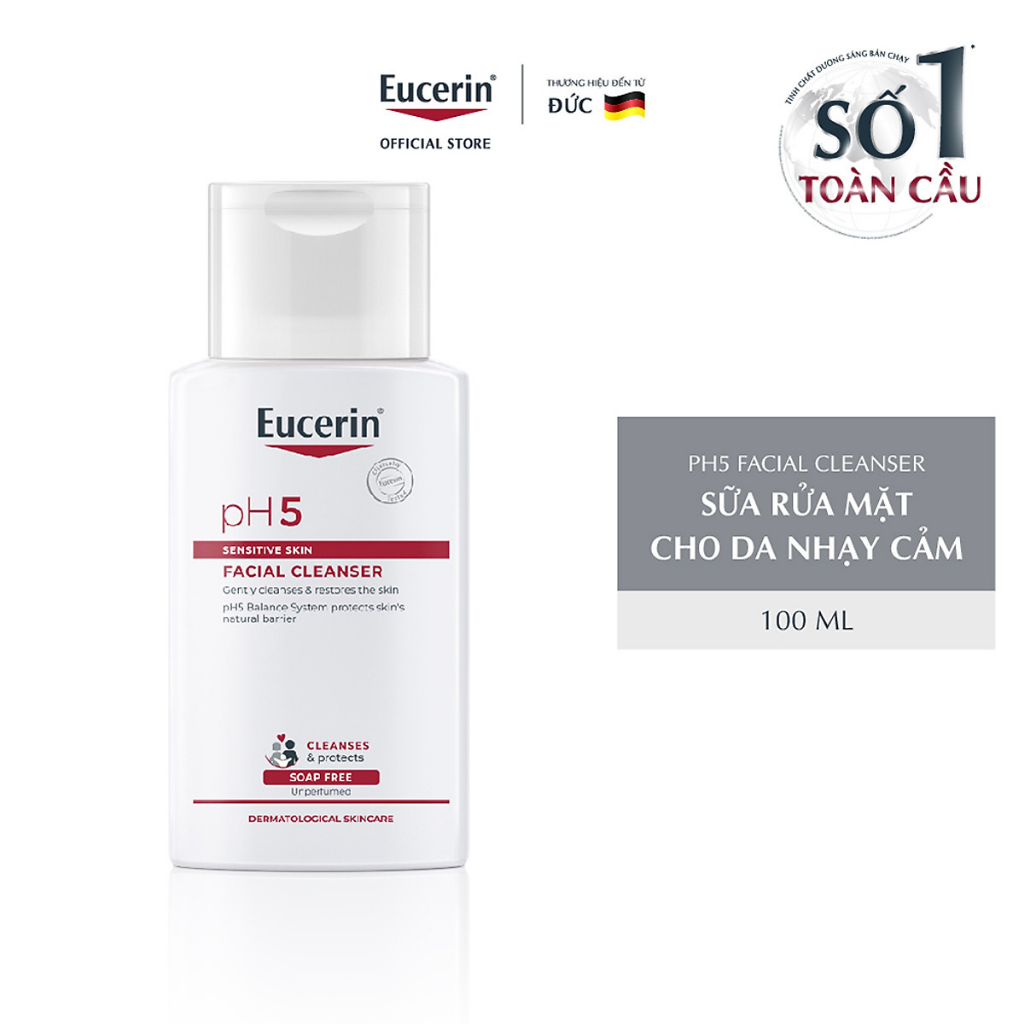 Sữa Rửa Mặt Da Nhạy Cảm Eucerin pH5 Facial Cleanser 100ml