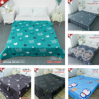 Chăn hè mỏng cotton poly , chăn mền thun lạnh thoáng mát mùa hè H&T Chăn Ga Gối