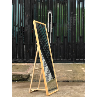 Gương soi toàn thân vuông góc viền gỗ thông nhập khẩu kích thước 40x120, 45x145, 50x140 - Nghiện Nhà Đẹp