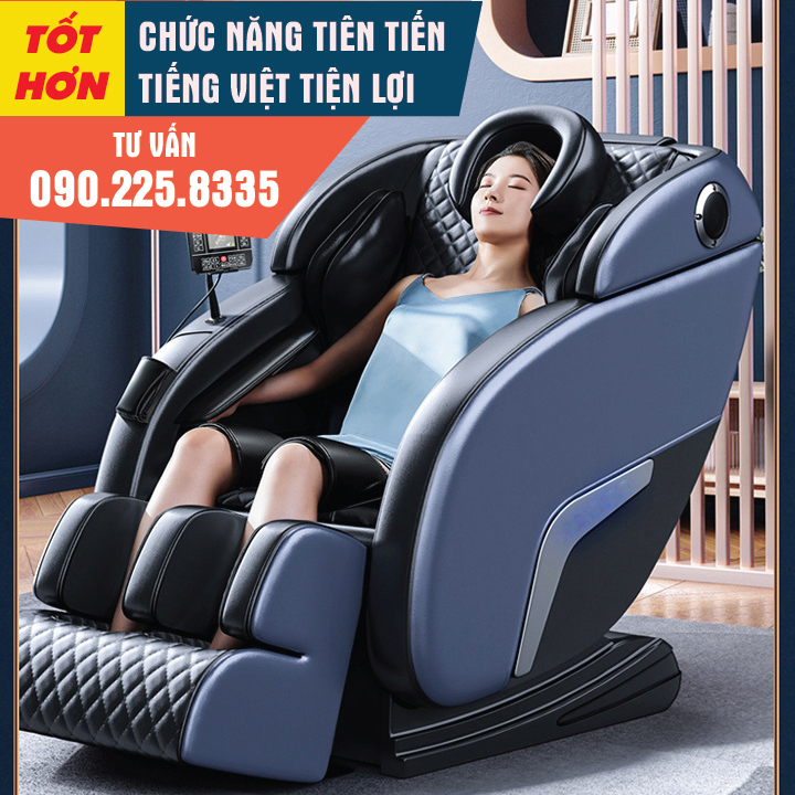 Ghế Massage Gia Đình Toàn Thân, Công Nghệ Xoa Bóp Nhật Bản, Bi Lăn 3D - Màn Hình Cảm Ứng