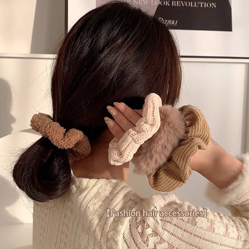 SET 7 chiếc BUỘC TÓC LÔNG nhung co dãn, siêu đẹp phong cách hàn quốc cho nữ