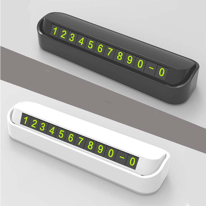 Bảng nằm ghi sđt số phản quang gắn logo hãng xe đặt taplo oto by Chất