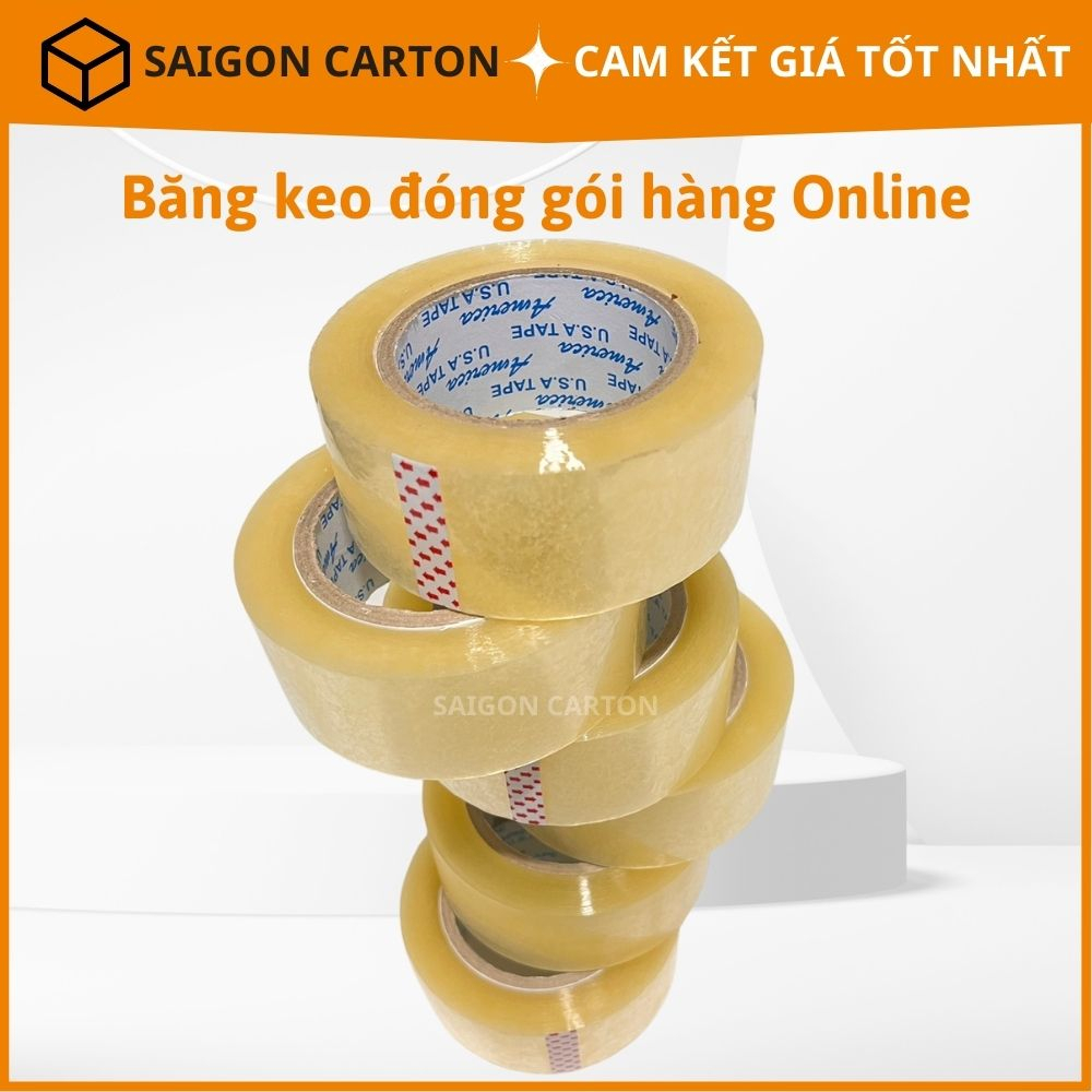 Băng keo - băng dính đóng gói hàng online ship COD - sản xuất bởi SÀI GÒN CARTON