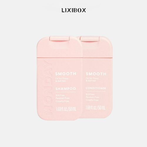 Combo Dầu Gội Và Dầu Xả Dành Cho Tóc Uốn Tóc Xoăn Tóc Dợn Sóng Khó Vào Nếp Monday Smooth 50ml