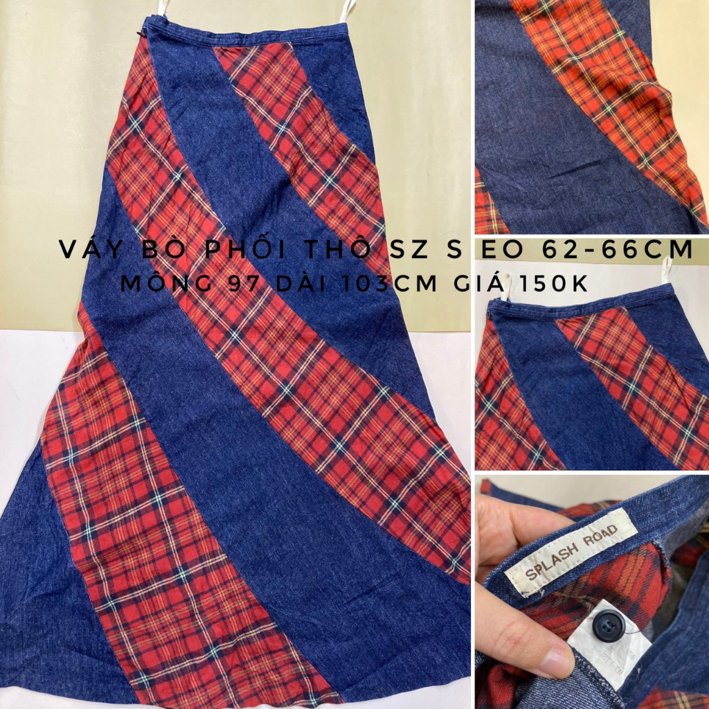 Chân váy thô kaki hàng Nhật 2hand mẫu mới mùa hè