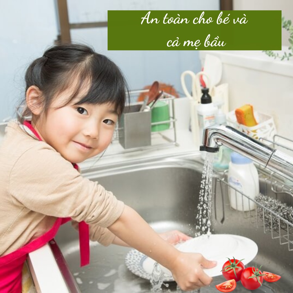 Nước Rửa Chén Bát Hữu Cơ 500ml Cô Cà Chua An Toàn Bảo Vệ Da Tay
