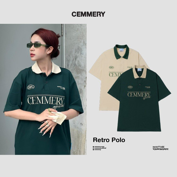 Áo Polo Unisex Local Brand CEMMERY Retro Trendy | BigBuy360 - bigbuy360.vn