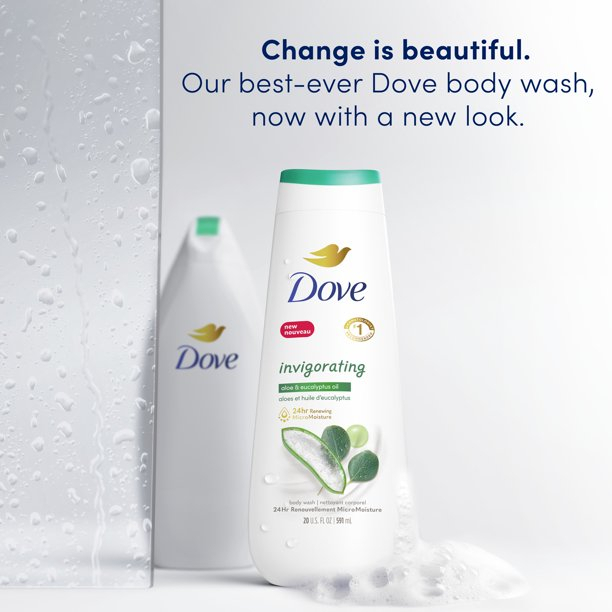 Sữa tắm siêu dưỡng ẩm Dove Invigorating Liquid Body Wash Aloe & Eucalyptus Scent