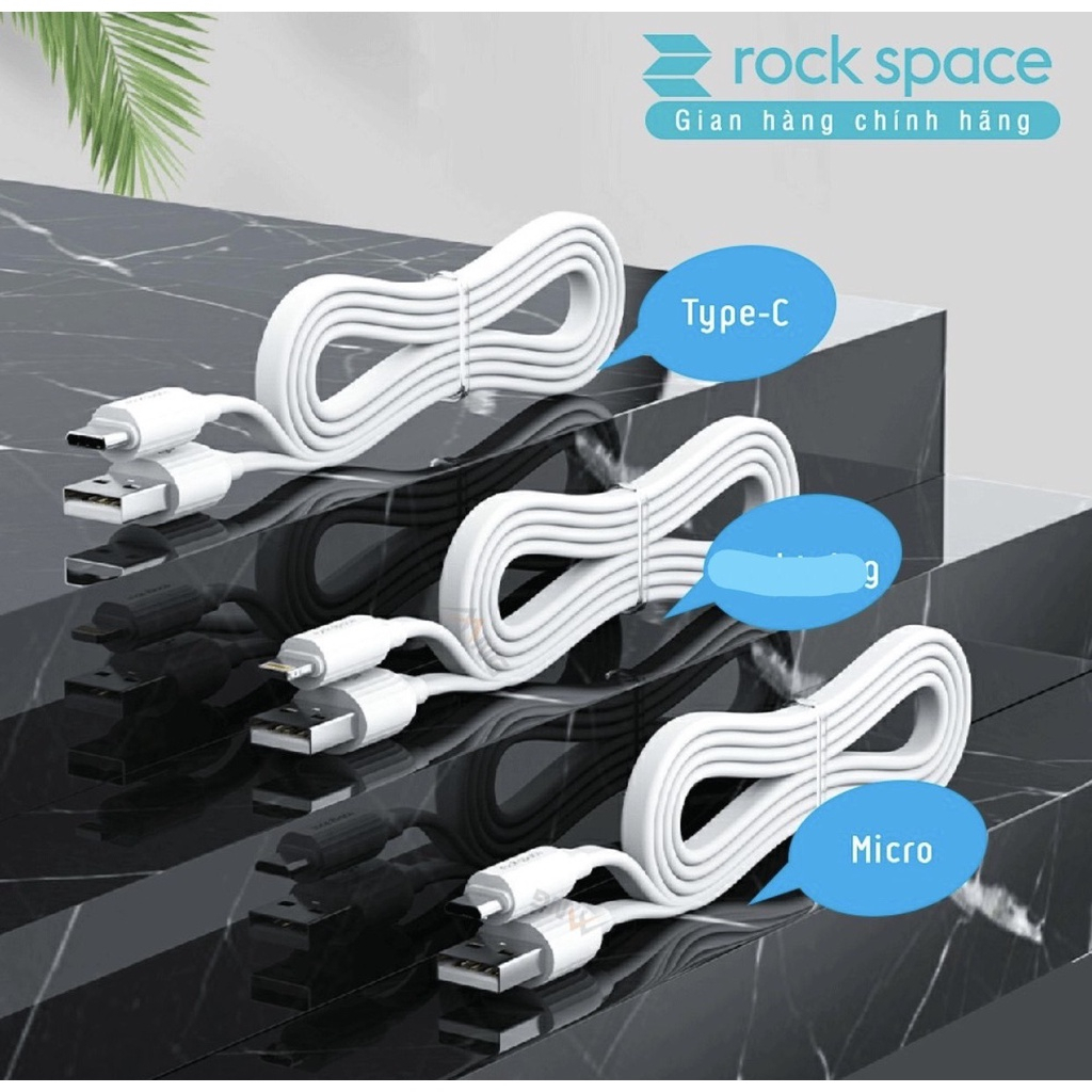 Dây cáp sạc Rockspace S5 sạc nhanh không nóng máy bảo hành 12 tháng lỗi 1 đổi 1